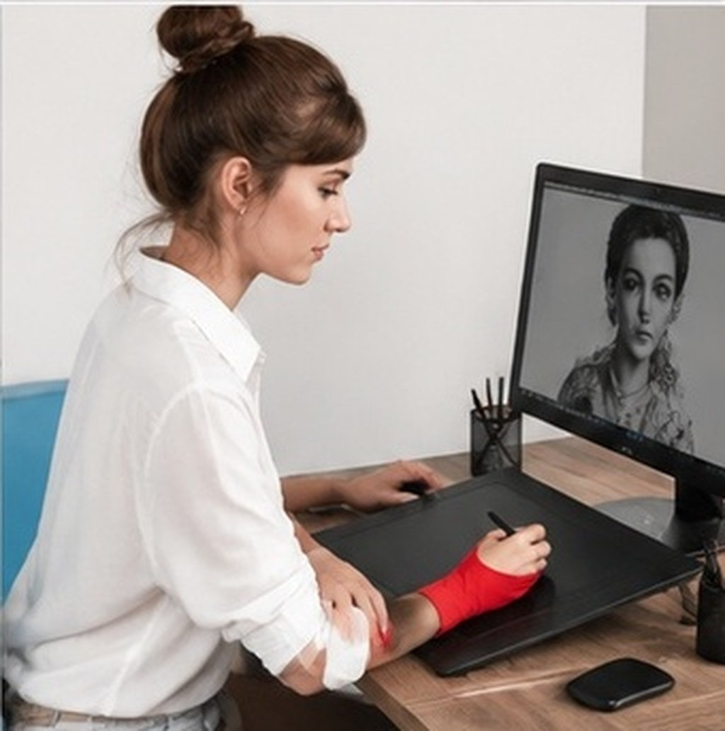 Drawing Glove Artist - 2 шт. перчатки для рисования, двухпальцевые,