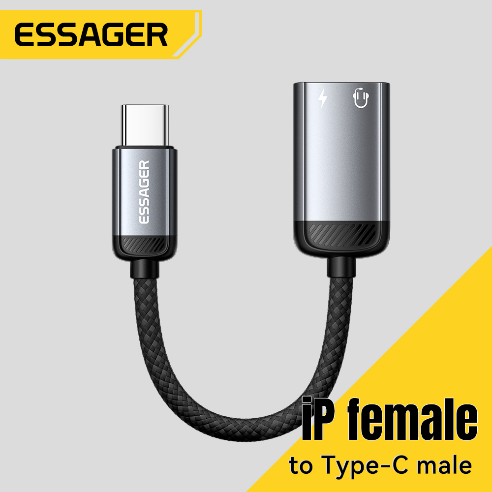 Аудиоадаптер Essager Type C, к – обзор и цена Wired Earphone Lightning